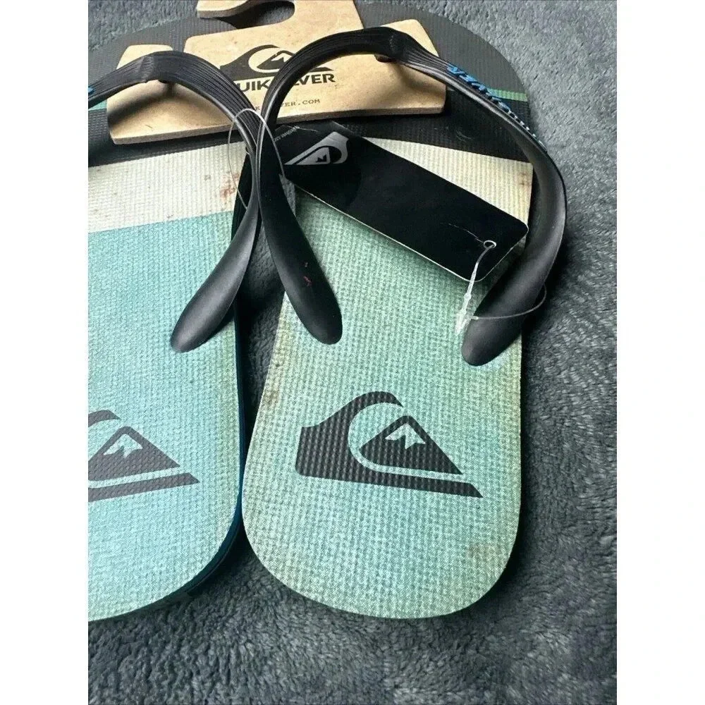 Quiksilver Men’s Molokai Sunset Flip Flop Black Sandals Size 8